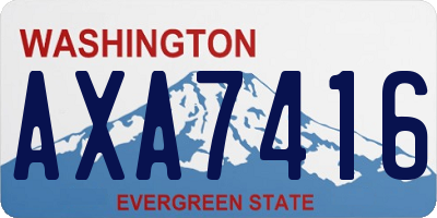 WA license plate AXA7416