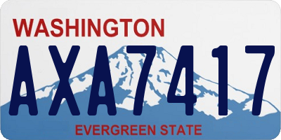 WA license plate AXA7417
