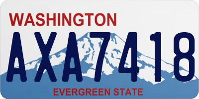 WA license plate AXA7418