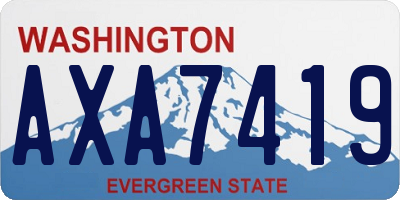 WA license plate AXA7419