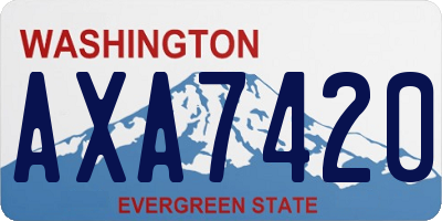 WA license plate AXA7420