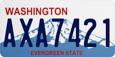 WA license plate AXA7421