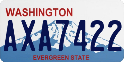 WA license plate AXA7422