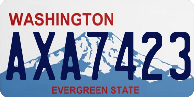 WA license plate AXA7423