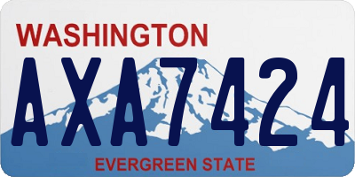 WA license plate AXA7424