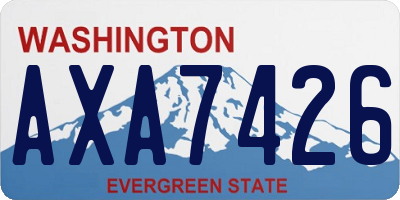 WA license plate AXA7426