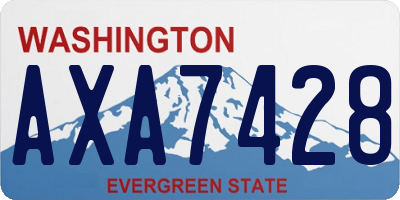 WA license plate AXA7428