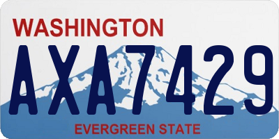 WA license plate AXA7429