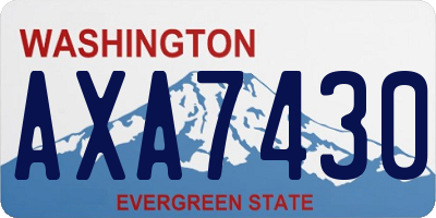 WA license plate AXA7430