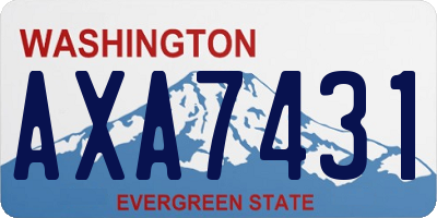 WA license plate AXA7431