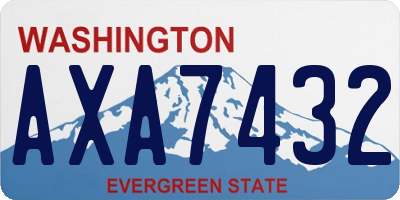 WA license plate AXA7432