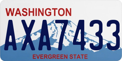 WA license plate AXA7433
