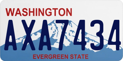 WA license plate AXA7434