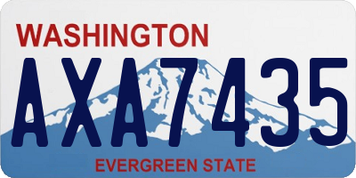 WA license plate AXA7435
