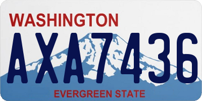 WA license plate AXA7436