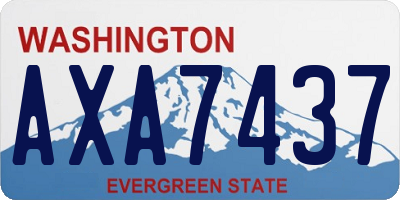 WA license plate AXA7437