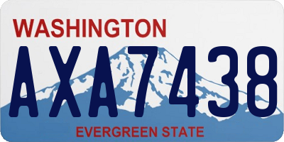 WA license plate AXA7438