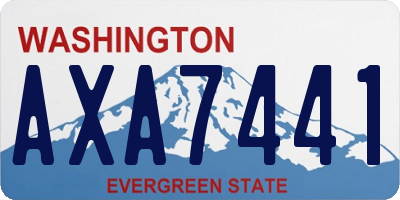 WA license plate AXA7441