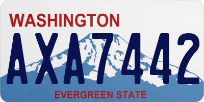 WA license plate AXA7442