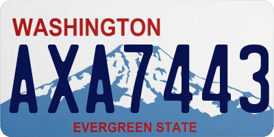 WA license plate AXA7443