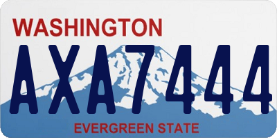 WA license plate AXA7444