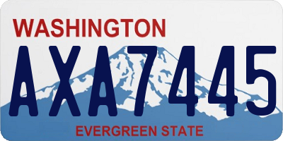 WA license plate AXA7445