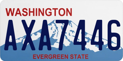 WA license plate AXA7446