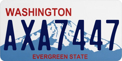 WA license plate AXA7447
