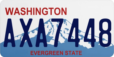 WA license plate AXA7448