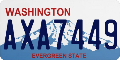 WA license plate AXA7449