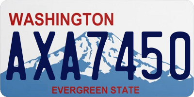 WA license plate AXA7450