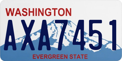 WA license plate AXA7451