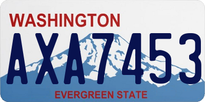 WA license plate AXA7453