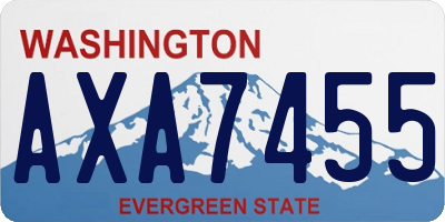 WA license plate AXA7455