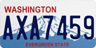 WA license plate AXA7459