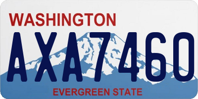 WA license plate AXA7460