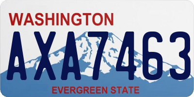 WA license plate AXA7463