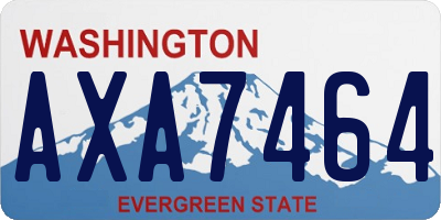 WA license plate AXA7464