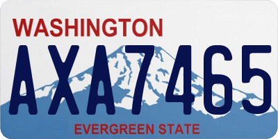 WA license plate AXA7465