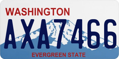 WA license plate AXA7466
