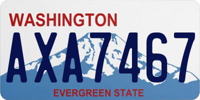WA license plate AXA7467