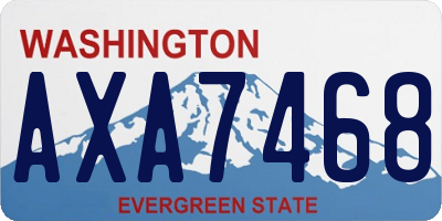 WA license plate AXA7468