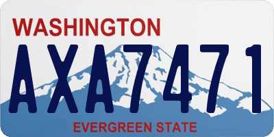 WA license plate AXA7471