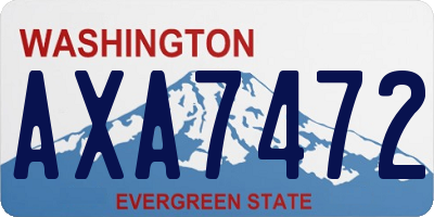 WA license plate AXA7472