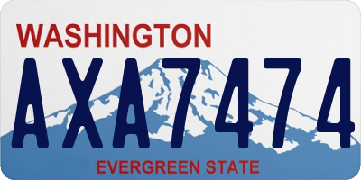 WA license plate AXA7474