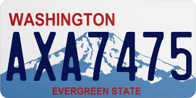 WA license plate AXA7475