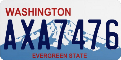 WA license plate AXA7476