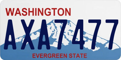 WA license plate AXA7477