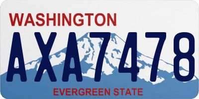 WA license plate AXA7478