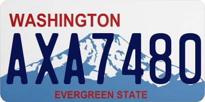WA license plate AXA7480